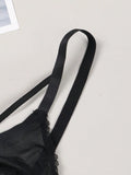 NEW Bralette semitransparente cruzado y sexy sin aro para mujer con forro ligero