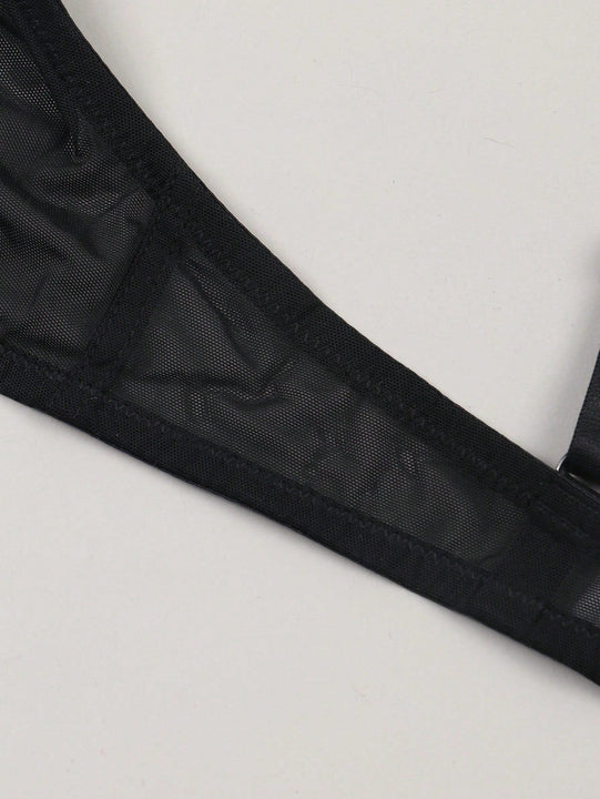 NEW Bralette semitransparente cruzado y sexy sin aro para mujer con forro ligero