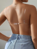 Sujetador de mujeres con tirantes transparentes y diseno sencillo