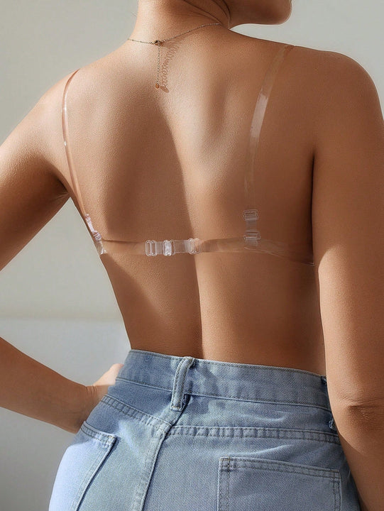 Sujetador de mujeres con tirantes transparentes y diseno sencillo