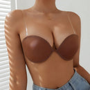 Sujetador de mujeres con tirantes transparentes y diseno sencillo