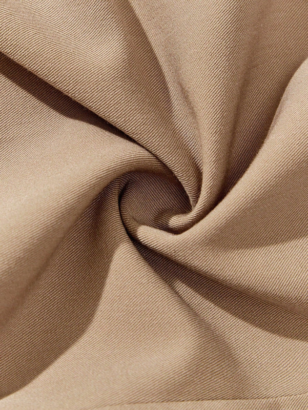 BIZwear Pantalones casuales rectos de unicolor para mujer con bolsillos