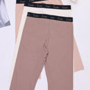 3 piezas Cinturon de cintura con letras para mujeres, pantalones de mono de cintura alta con cuatro esquinas, elasticidad y pantalones de seguridad transpirables