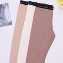 3 piezas Cinturon de cintura con letras para mujeres, pantalones de mono de cintura alta con cuatro esquinas, elasticidad y pantalones de seguridad transpirables