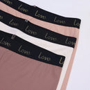 3 piezas Cinturon de cintura con letras para mujeres, pantalones de mono de cintura alta con cuatro esquinas, elasticidad y pantalones de seguridad transpirables