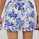 VCAY Mujeres Shorts de estilo flojo de moda con patron floral ideal para vacaciones