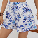 VCAY Mujeres Shorts de estilo flojo de moda con patron floral ideal para vacaciones
