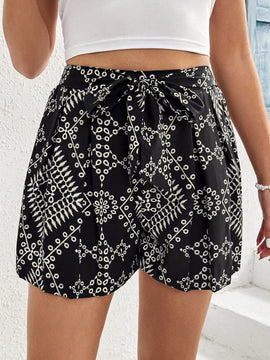 VCAY Vestido de verano bohemio de mujer con estampado y corte en A para vacaciones