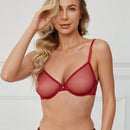 Wingslove Sosten transparente de malla transpirable sin forro y sin relleno
