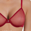 Wingslove Sosten transparente de malla transpirable sin forro y sin relleno