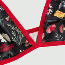 NEW ROMWE Fairycore Sujetador inalambrico con bordes en contraste, con estampado floral y de setas