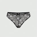 ROMWE Goth Conjunto de ropa interior de mujer gotico impreso con calaveras y soporte de alambre