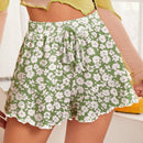WYWH Shorts holgados casuales para mujer con patron floral que destacan su figura delgada