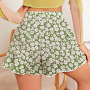 WYWH Shorts holgados casuales para mujer con patron floral que destacan su figura delgada