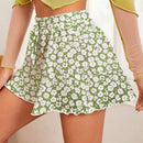 WYWH Shorts holgados casuales para mujer con patron floral que destacan su figura delgada