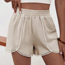Essnce Shorts de encaje con borde de encaje y costuras para ocio en vacaciones