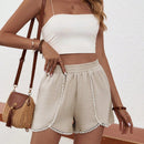 Essnce Shorts de encaje con borde de encaje y costuras para ocio en vacaciones