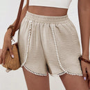 Essnce Shorts de encaje con borde de encaje y costuras para ocio en vacaciones