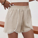 Essnce Shorts de encaje con borde de encaje y costuras para ocio en vacaciones