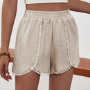 Essnce Shorts de encaje con borde de encaje y costuras para ocio en vacaciones