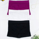 Set de 3 piezas de bragas basicas sexys para mujeres, sin costuras y transpirables, con diseno calado. Varios colores disponibles.