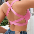 NEW Sujetador en forma de corazon sin costuras para mujeres con correas cruzadas en la espalda, 1 pieza