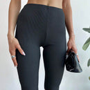Prive Pantalones capri casuales para mujer, sueltos, de unicolor y con cintura elastica