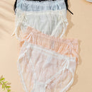Set de 5 piezas de bragas triangulares para nina estilo japones de malla dulce