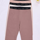 3 piezas Cinturon de cintura con letras para mujeres, pantalones de mono de cintura alta con cuatro esquinas, elasticidad y pantalones de seguridad transpirables