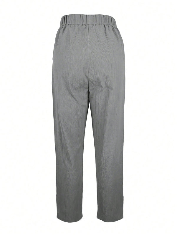 Pantalones largos casuales, solidos y simples para mujeres de moda