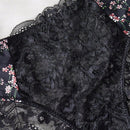 Conjunto de sujetador con aro y encaje con estampado floral