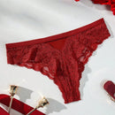 Tangas Triangulares De Encaje De Moda unicolor Para Mujeres, Adecuadas Para Todas Las Ocasiones