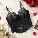 Bralette Con Diseno De Dobladillo Con Borlas Y Volantes