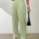 Essnce pantalones largos casuales y conicos de unicolor para ir al trabajo