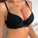 Sujetador push-up de encaje de lujo y con fusiones sensuales para damas