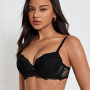 DesireSculpt Sosten Push Up De Encaje Con Alambre