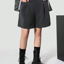 Coolane Shorts de traje con diseno plisado de moda para mujeres, adecuados para atuendos de primavera y verano con estilo callejero