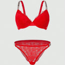 DesireSculpt Set de lenceria con encaje floral con aro