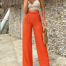 Pantalon comodo de color naranja para mujer