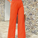 Pantalon comodo de color naranja para mujer