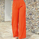 Pantalon comodo de color naranja para mujer