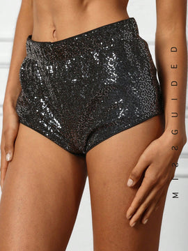 MISSGUIDED Minishort de lentejuelas ajustado