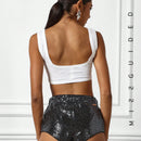 MISSGUIDED Minishort de lentejuelas ajustado