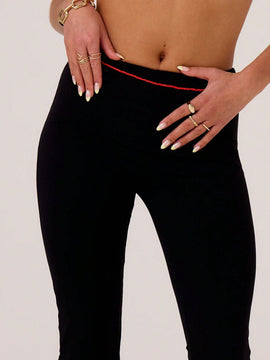 MUSERA Pantalones capri de verano con dobladillo dividido