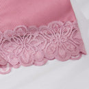 paquete de 4 braguitas sin costuras y de corte cuadrado con bordado de encaje para mujer, elegantes y con estilo
