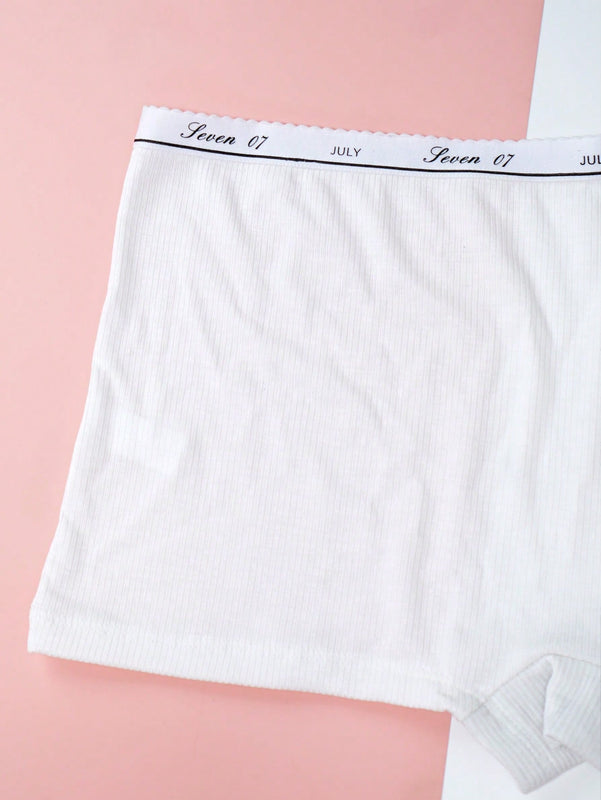 Paquete de 3 braguitas para mujer con corte cuadrado y diseno impreso de moda