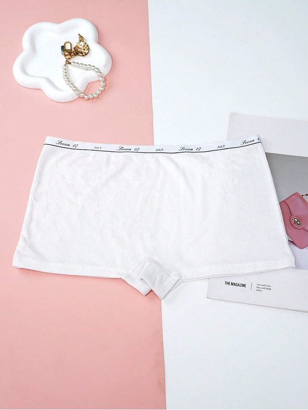 Paquete de 3 braguitas para mujer con corte cuadrado y diseno impreso de moda