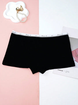 Paquete de 3 braguitas para mujer con corte cuadrado y diseno impreso de moda