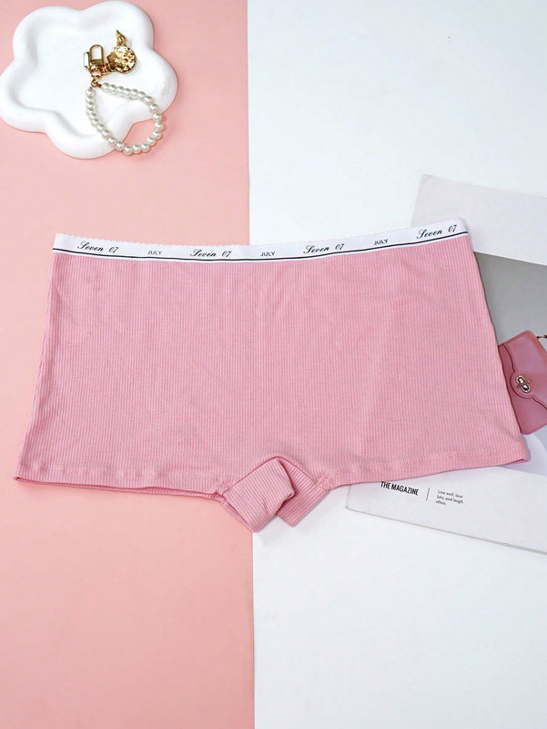 Paquete de 3 braguitas para mujer con corte cuadrado y diseno impreso de moda