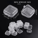 20 Piezas, Cajas De Almacenamiento De Joyas De Plástico Transparente Con Tapas, Mini Estuches Organizadores De Pendientes, Pequeños Contenedores Cuadrados Para Cuentas, Maquillaje, Proyectos De Manualidades, Accesorios De Organización Para El Hogar, Caja